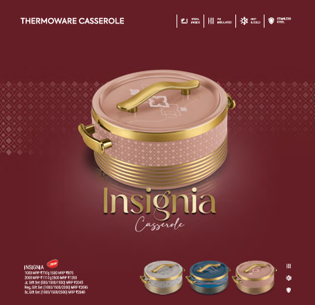 Milton Thermoware stainless steel casseroles and vacuum flasks available in Jammu